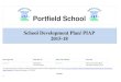 School Development Plan/ PIAP 2015-18 · Portfield School School Development Plan/ PIAP 2015-18 Date Approved 22nd June 16 Date of Next Review July 2017 Signature Headteacher 