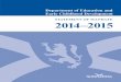 STATEMENT OF MANDATE 2014–2015 - Nova Scotia...curriculum initiatives, research based practice, grant funding, and a celebration of excellence. Department of Education and Early
