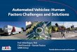 Automated Vehicles: Human Factors Challenges and Solutions · “driverless” cars being tested by Google, Volvo, GM, Audi, Toyota and others Level 3 systems in early stages of development
