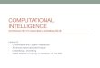 Computational Intelligence (Introduction to machine ... COMPUTATIONAL INTELLIGENCE (INTRODUCTION TO