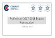 Preliminary 2017-2018 Budget Presentation · 2019. 7. 31. · Presentation June 20, 2017. FINANCIAL HIGHLIGHTS 2013 - 2014 FINANCIAL HIGHLIGHTS ... Galena Park Carrollton-Farmers