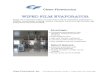 WIPED FILM EVAPORATOR - Chem-Flowtronics...WIPED FILM EVAPORATOR Wiped Film Evaporators (WFE) are extensively used for evaporation applications in distilling, concentrating, stripping,