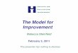 The Model for Improvementpatientcarelink.org/wp-content/uploads/2015/11/Day...Need a balanced set of measures reported each month to assure that the system is improved. These measures