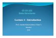 Lecture 01 Introduction - Carnegie Mellon School of Computer …ab/15-121N11/lectures/lecture01.pdf · 2011. 6. 27. · Lecture 1 - Introduction. Course Description 15-121 15-121