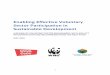 Enabling Effective Voluntary Sector Participation in ... · The Welsh Government’s ambition to embed sustainable development as its central organising principle culminated in the