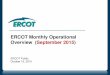 ERCOT Monthly Operational Overview (September 2015)€¦ · • Transmission Projects endorsed in 2015 total $319.8 Million. • All projects (in engineering, routing, licensing,