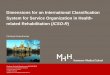 Dimensions for an International Classification System for ... · Rehabilitation must be seen from a majority perspective (universal health coverage) Meeting: Held in Geneva, February