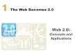 Concepts and Applications · 2019. 2. 7. · Web 2.0: Concepts and Applications 1 The Web Becomes 2.0 . Overview The World Wide Web has changed the way that people –Do business