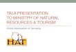 TALA PRESENTATION TO MINISTRY OF NATURAL …Dec 18, 2015  · INCONSISTENCY OF TALA •Tourism Act 2008 stipulates TALA Regulation as quantum of its “Sector License” - $2,000 (local)