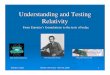 Understanding and Testing Relativityphysics.bu.edu/documents/lopez.pdfA Briefer History of Time - Hawking einstein.stanford.edu. Title: Testing Relativity Author: Brandon LOpez Created