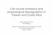 Life course stressors and physiological dysregulation in ...€¦ · Participant in 0 groups (v. ≥ 1 group) 53% -- Psycho-social Current familial stressors .93 (1.3) 0-5 Stressor