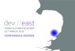 DevEast Conference Programme2019.deveast.uk/wp-content/uploads/2019/03/DevEastAgendaV4.pdf · Designing Solutions Before Coding for Mere Mortals Ralf Westphal • CLEAN CODE DEVELOPER