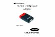 USB100TX User Guide · 8 Windows 98 Installation & Setup Overview After physically installing the 10/100 USB Network Adapter in your comput-er, follow these instructions to install