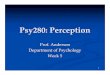 Psy280: Perception - Department of Psychology...Psy280: Perception Prof. Anderson Department of Psychology Week 5 2 nWhat’s the meaning of life? Not exactly nComputational approach