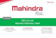 19 Mar, 2019 ESG Con-Call Mahindra & Mahindra Limited U… · No of Independent Directors 7/10 7/12 •Out of the 12 Directors on Board in FY11, only 5 directors remain on Board in