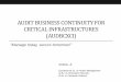 AUDIT BUSINESS CONTINUITY FOR CRITICAL …€¦ · • ITIL: Information Technology Infrastructure Library is a set of practices for IT service management (ITSM) that focuses on aligning