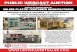 AUCTION: TUESDAY, OCTOBER 1 AT 11:00 AM PDT... · public webcast auction (3) 2012-10 aoki sb iii-250ll-50s injection stretch blow molders, milacron . uniloy blow molders, husky, cincinnati