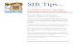 SIB Tips - United Brotherhood of Carpenters · 2017/8/8  · from Paul Leo, President of Carpenters Local Union 290. Paul said, “In all my years, I have not seen such a close group