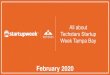 2020 Sponorship Deck TBSW - Startup Week Tampa Bay · Techstars Startup Week Tampa Bay Put your brand at the center of the largest global event from entrepreneurs with Startup Week