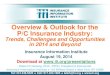 Overview & Outlook for the P/C Insurance Industry · P/C Insurance Industry: Trends, Challenges and Opportunities in 2014 and Beyond Insurance Information Institute ... peak will