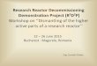 Workshop on ‘’Dismantling of the higher active parts of a research … · 2019. 4. 2. · Research Reactor Decommissioning Demonstration Project (R²D²P) Workshop on ‘’Dismantling