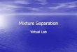Mixture Separation - Denton Independent School District · Mixture Separation Virtual Lab. ... anyone could follow that will separate a mixture of salt, sand, iron filings, and poppy