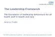 The foundation of leadership behaviours for all health ... · • Contemporary leadership literature review • Build on strengths of the LQF and the MLCF/CLCF to reflect change in