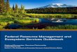 Federal Resource Management and Ecosystem Services Guidebook · 2016. 3. 10. · approaches to incorporate ecosystem services concepts into natural resource management, planning,