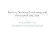 Autism, Sensory Processing and Functional AAC use · 2019. 6. 13. · Autism, Sensory Processing and Functional AAC use Gina Norris OTR/L Brenda Del Monte MA, CCC-SLP. What does the