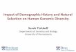 Impact of Demographic History and Natural Selection on Human Genomic Diversity · Ethnic groups differ for risk to disease. • People whose ancestors lived in distinct environments