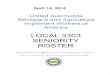 KMBT C654e-20140414101142€¦ · April 14, 2014 United Automobile Aerospace and Agricultural Implement Workers of America LOCAL 3303 SENIORITY ROSTER THIS UNION ROSTER IS NOT TO