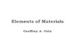 Elements of Materials€¦ · include microscopy, diffraction, spectroscopy, thermal, adsorption, mechanical, electrical, optical, and analytical techniques. •All of these techniques