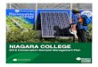 NIAGARA COLLEGE · hands-on learning to build a sustainable present and future. In 2009, Niagara College made environmental sustainability a key strategic priority and later formed