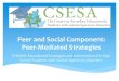 Peer and Social Component: Peer-Mediated Strategiescsesa.fpg.unc.edu/sites/csesa.fpg.unc.edu/files...∗Be age-appropriate (e.g., instead of coloring cartoons, make posters for events)