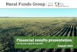 Financial results presentation - Rural Funds · Managed by: Disclaimer. Front cover: Wheat crop on Lynora Downs, central Queensland, July 2019. This presentation has been prepared