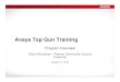 Avaya Top Gun Training · Avaya Top Gun Training Program Program OverviewOverview Glenn Buchanan – Partner Community Council Ch iChairman August 21, 2014 Avaya – Proprietary