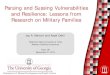 Parsing and Sussing Vulnerabilities and Resilience ... · We discuss situations of mili\൴ary families, overview how resilience plays out, and then conclude the discussion with a