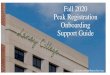 Fall 2020 Peak Registration Onboarding Support Guide · Important Information for Fall 2020 • Fall Session Begins –Monday, August 24, 2020 • Last day to ADD a class –Tuesday,