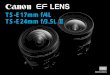 00-7587H1 JEFSKFOR.qxd 10.2.16 4:10 PM ページ 2 TS-E17mm … · (Shots cannot be taken using the auto focus.) See your camera’s instructions for details on mounting and detaching