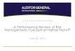 A Performance Review of Risk Management: Fuel Spill at ...€¦ · Management: Fuel Spill at Halifax Transit© May 20, 2015 . Scope efficiently ... around fuel management including