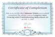 Certificate of Completion This is to certify that Sukumar ... · Certificate of Completion This is to certify that Sukumar Dinda successfully completed the online course Complete