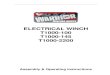 ELECTRICAL WINCH T1000-100 T1000-145 T1000-2200 · use a snatch block, sling or chain of suitable strength as shown in the illustrations. • Store the remote control inside your
