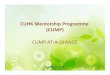 CUHKMentorship Programme (CUMP)€¦ · 1 21 3 5 Existing Mentors Career Development Board members and referrals Mentors/Work Partners referral Former Mentors Hong Kong Professionals