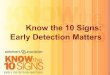 Know the 10 Signs: Early Detection Matters · What is Alzheimer’s disease? Alzheimer’s is a progressive disease of the brain that destroys brain cells, causing problems with memory,