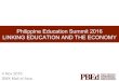 Philippine Education Summit 2016 LINKING EDUCATION AND …€¦ · from education to employment? ... Linking education and the economy Features of successful programs Education providers