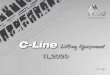 C-Line Lifting Equipment · Boccole autolubrificanti su tutte le parti rotanti. Set di 4 tamponi in gomma. All models supplied with: Automatic runway levelling system with master/slave