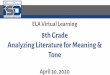 ELA Virtual Learning 8th Grade Analyzing Literature for Meaning & …sites.isdschools.org/grade8_remote_learning_resources/... · On the back of your concept map, write a 2-3 sentence