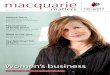 Women’s business - Macquarie University€¦ · Showcasing an illustrious history Women’s business Advice and insights from our leading female alumni. ... successful lawyer or