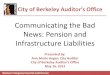 Communicating the Bad News: Pension and Infrastructure ... Communicating the Bad News: Pension and Infrastructure