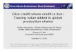 Give credit where credit is due: Tracing value added in global … · 2010. 10. 19. · 1 Give credit where credit is due: Tracing value added in global production chains Robert Koopman,
